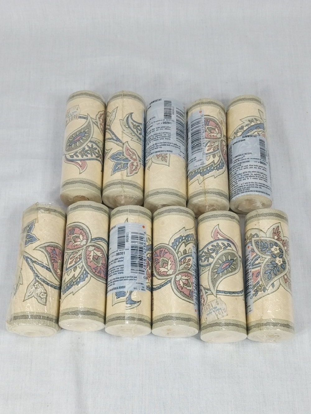 Vintage Sunworthy Wallpaper Border Lot Of 11